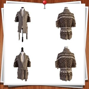 Between Me & You Open Front Short Sleeve Cardigan-M